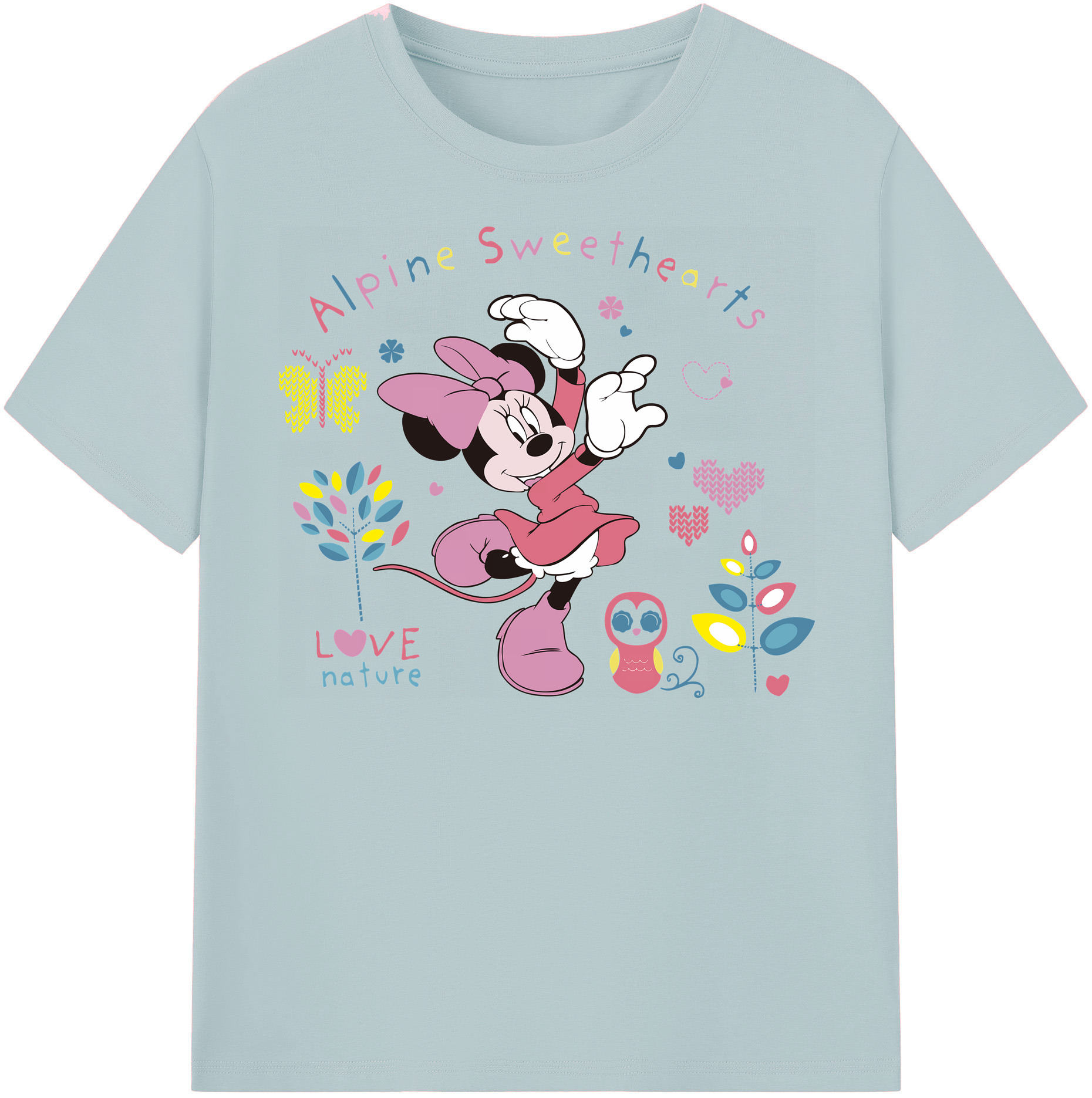 （画像用） ミッキーマウス Mickey Mouse 綿100％半袖Tシャツ（フロントプリント）
